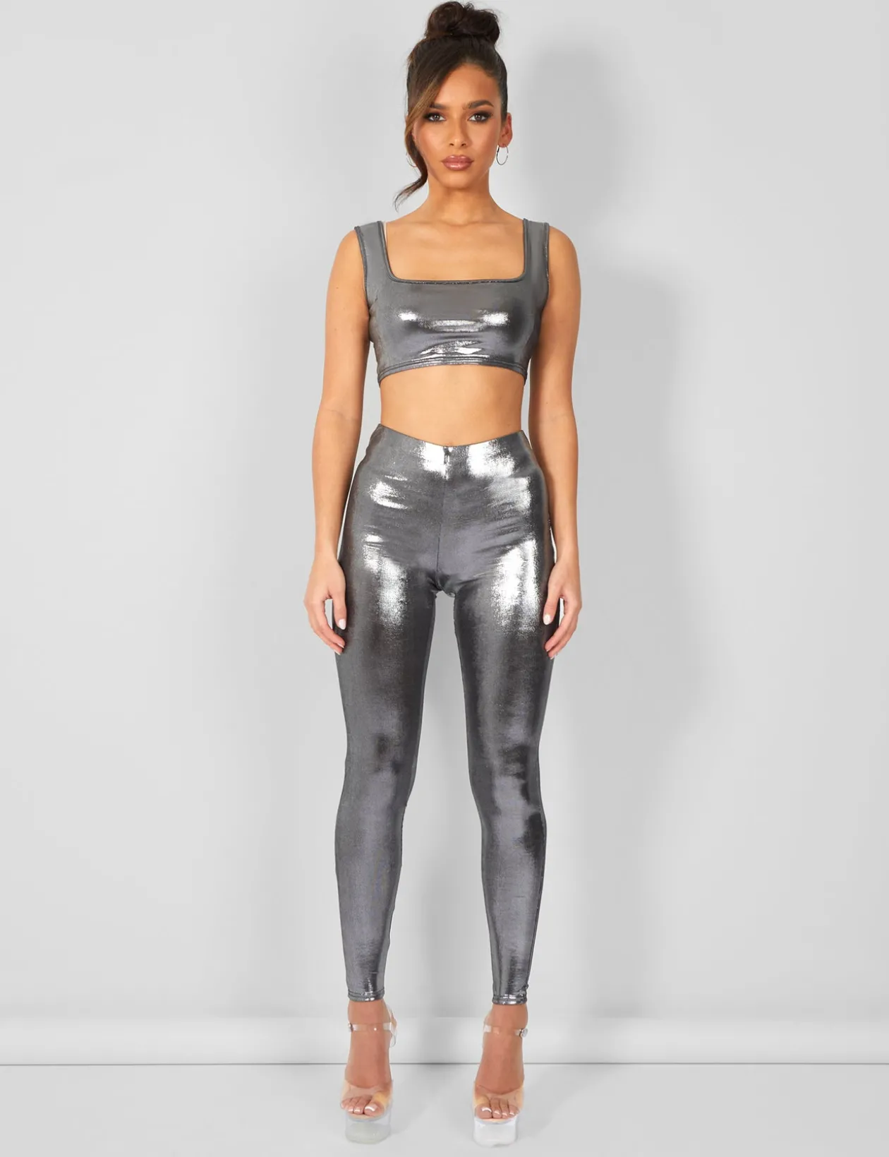 Public Desire Metallic Crop Top | Women Tops
