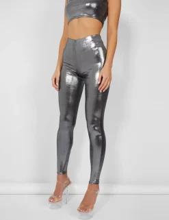 Public Desire Metallic Legging | Women Jogger & Leggings