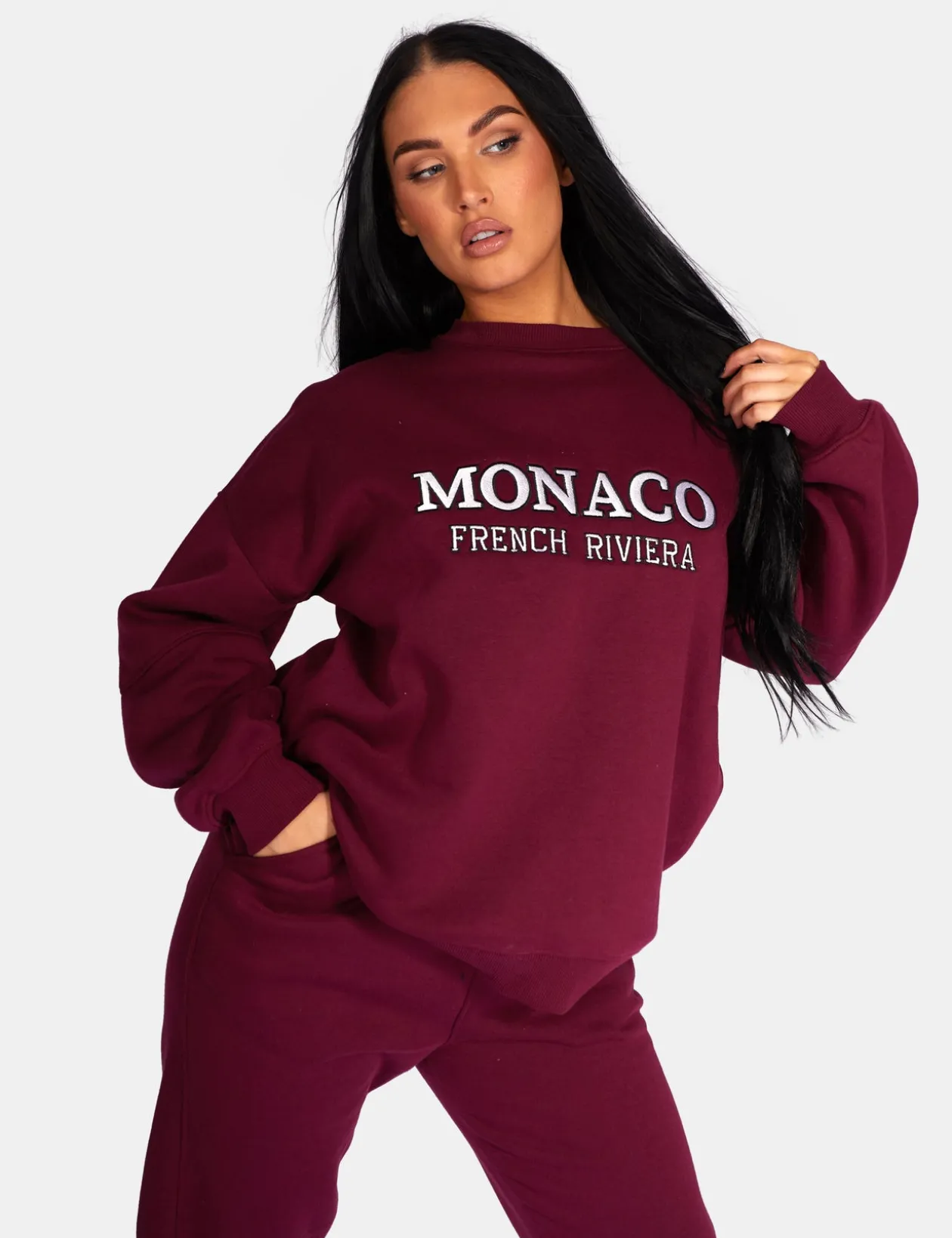 Public Desire Monaco Embroidered Sweatshirt | Women Sweatshirt & Hoodies