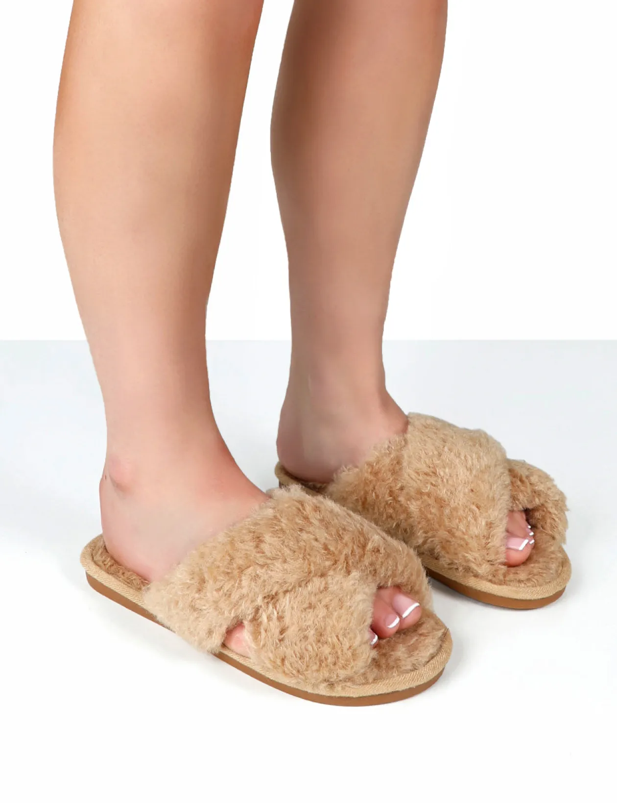 Public Desire Nightcap Cross Strap Slippers | Women Slippers