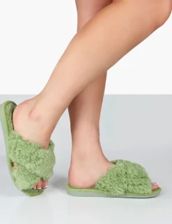 Public Desire Nightcap Cross Strap Slippers | Women Slippers