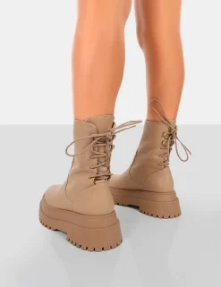 Public Desire Noelle Platform Chunky Sole Lace Up Detail Ankle Boots | Women Chunky Boots