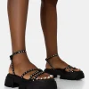 Public Desire Orbit Diamante Strappy Chunky Platform Sole Sandals | Women Chunky Sandals