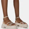 Public Desire Orbit Diamante Strappy Chunky Platform Sole Sandals | Women Chunky Sandals