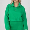 Public Desire Oversized Half Zip Gathered Hem Sweat | Women Sweatshirt & Hoodies