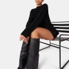 Public Desire Oversized Knitted Crew Neck Jumper | Women Knitwear