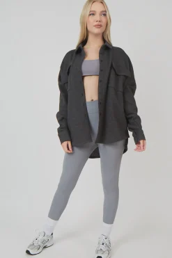 Public Desire Oversized Pocket Front Shacket Acid Wash | Women Tops