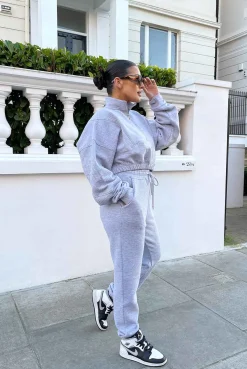Public Desire Oversized Rib 90's Joggers Marl | Women Jogger & Leggings