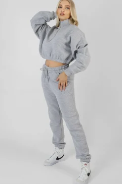 Public Desire Oversized Rib 90's Joggers Marl | Women Jogger & Leggings