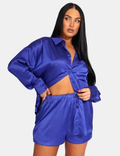 Public Desire Oversized Satin Shirt | Women Tops