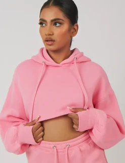 Public Desire Oversized Super Cropped Hoody | Women Sweatshirt & Hoodies