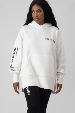 Public Desire Oversized Text Hoody | Women Sweatshirt & Hoodies