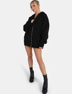Public Desire Oversized Zip Through Hoodie | Women Sweatshirt & Hoodies