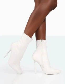 Public Desire Pippa Sock High Heeled Ankle Boots | Women Sock Fit Boots