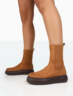 Public Desire Pisa Chunky Rubber Sole Chelsea Boots | Women Chunky Boots