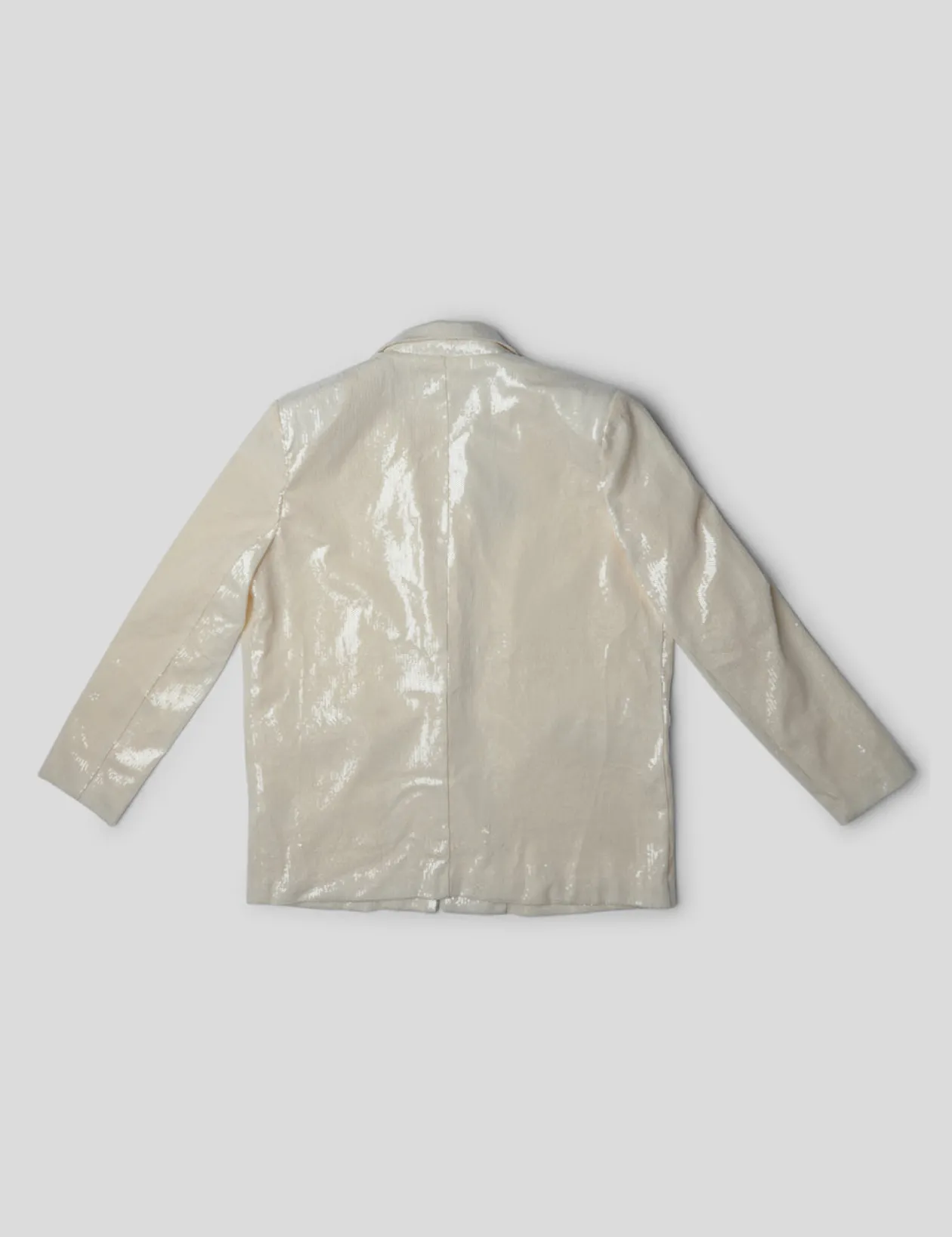 Public Desire Premium Sequin Oversized Blazer Ecru | Women Outerwear & Jackets
