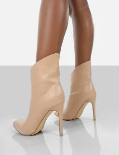Public Desire Quinn Patent Heeled Stiletto Ankle Boots | Women Heeled Boots
