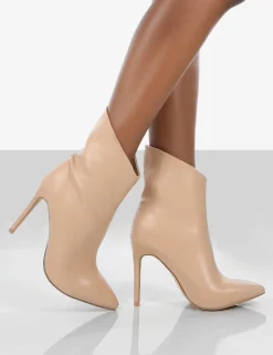Public Desire Quinn Patent Heeled Stiletto Ankle Boots | Women Heeled Boots