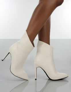 Public Desire Quinn Patent Heeled Stiletto Ankle Boots | Women Heeled Boots