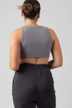 Public Desire Raw Hem Scoop Neck Crop Top | Women Tops