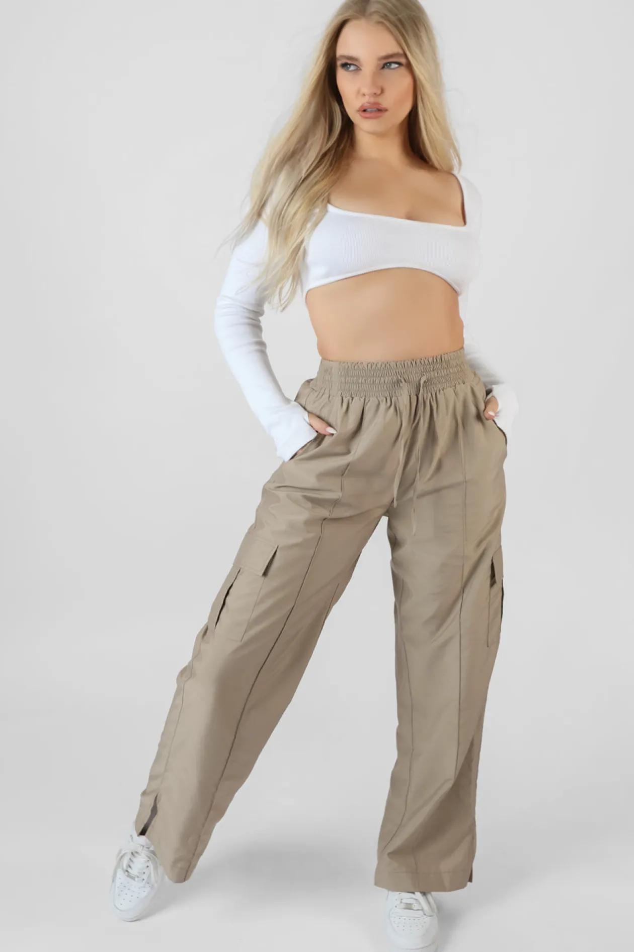 Public Desire Ribbed Underbust Square Neck Crop Top | Women Tops