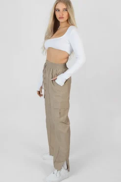 Public Desire Ribbed Underbust Square Neck Crop Top | Women Tops
