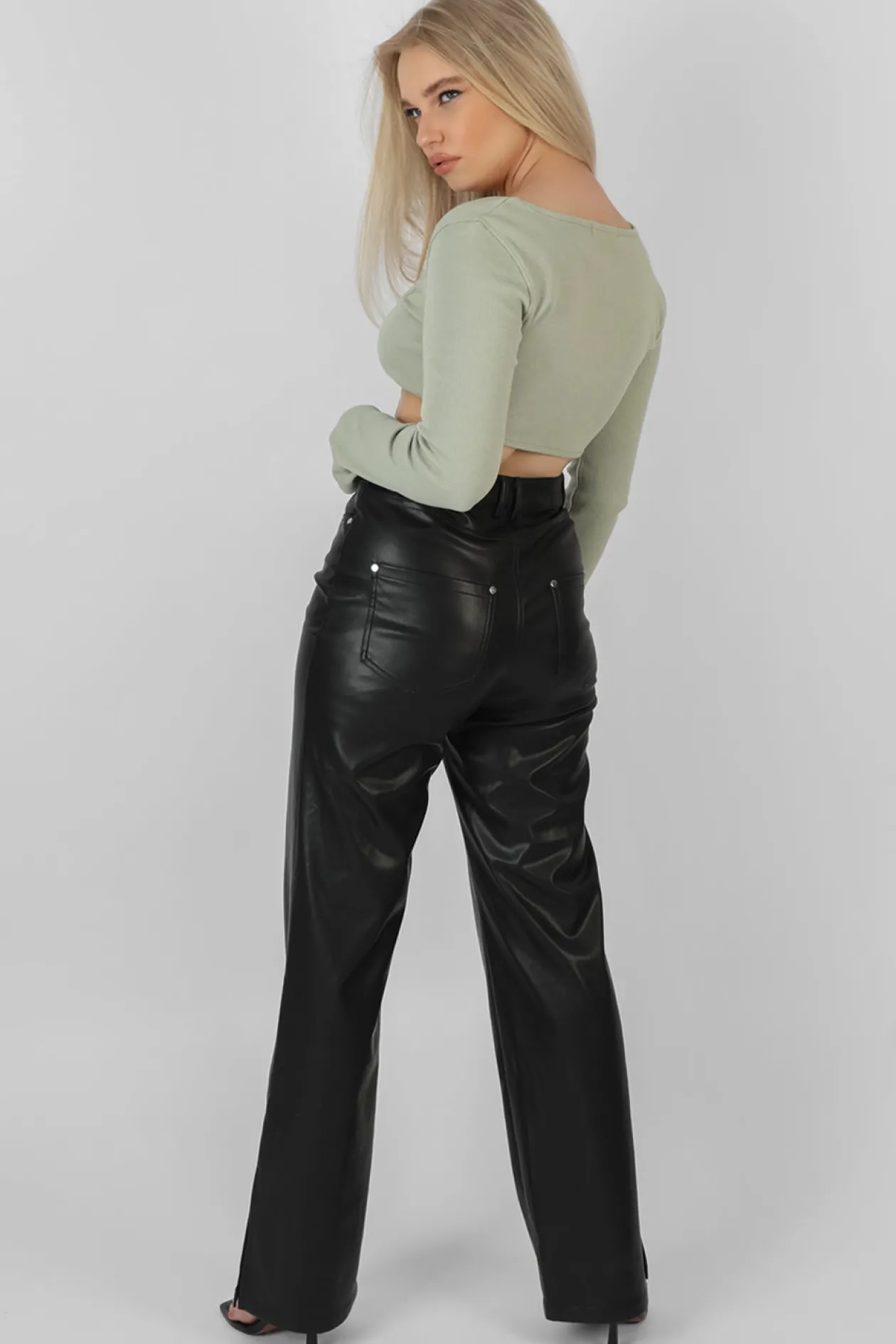 Public Desire Ribbed Underbust Square Neck Crop Top | Women Tops