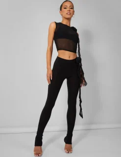 Public Desire Rose Detail Sleeveless Mesh Top | Women Tops