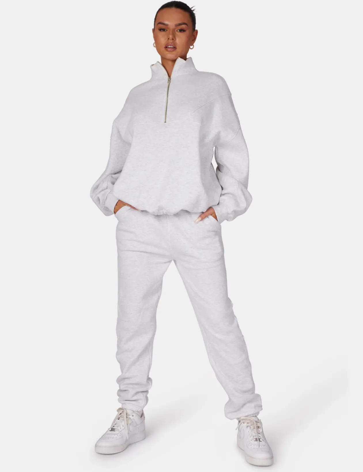 Public Desire 90S Oversized Joggers Oatmeal | Women Curve