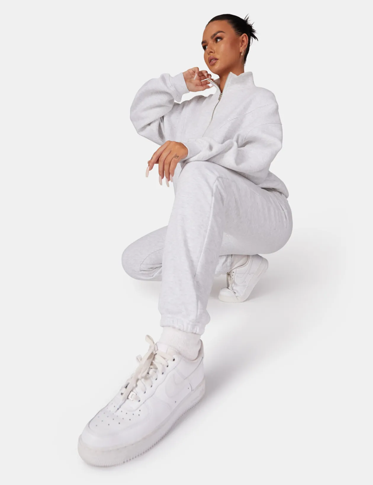 Public Desire 90S Oversized Joggers Oatmeal | Women Curve