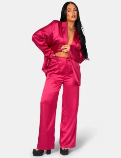Public Desire Satin Dad Blazer | Women Outerwear & Jackets