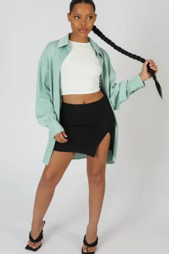 Public Desire Satin Oversized Shirt | Women Tops