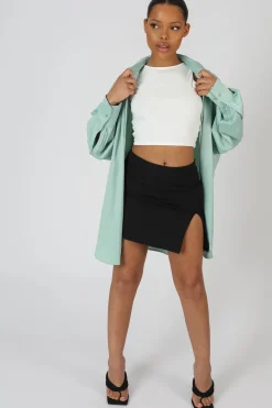 Public Desire Satin Oversized Shirt | Women Tops
