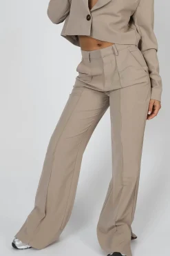 Public Desire Seam Detail Relaxed Trouser Stone | Women Tailoring