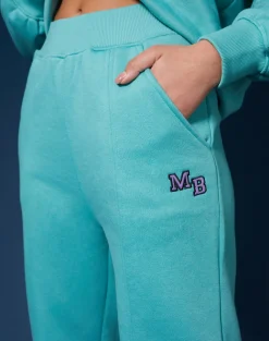 Public Desire Seam Front Straight Leg Embroidered Joggers | Women Jogger & Leggings