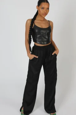 Public Desire Seam Pu Corset Top | Women Tops