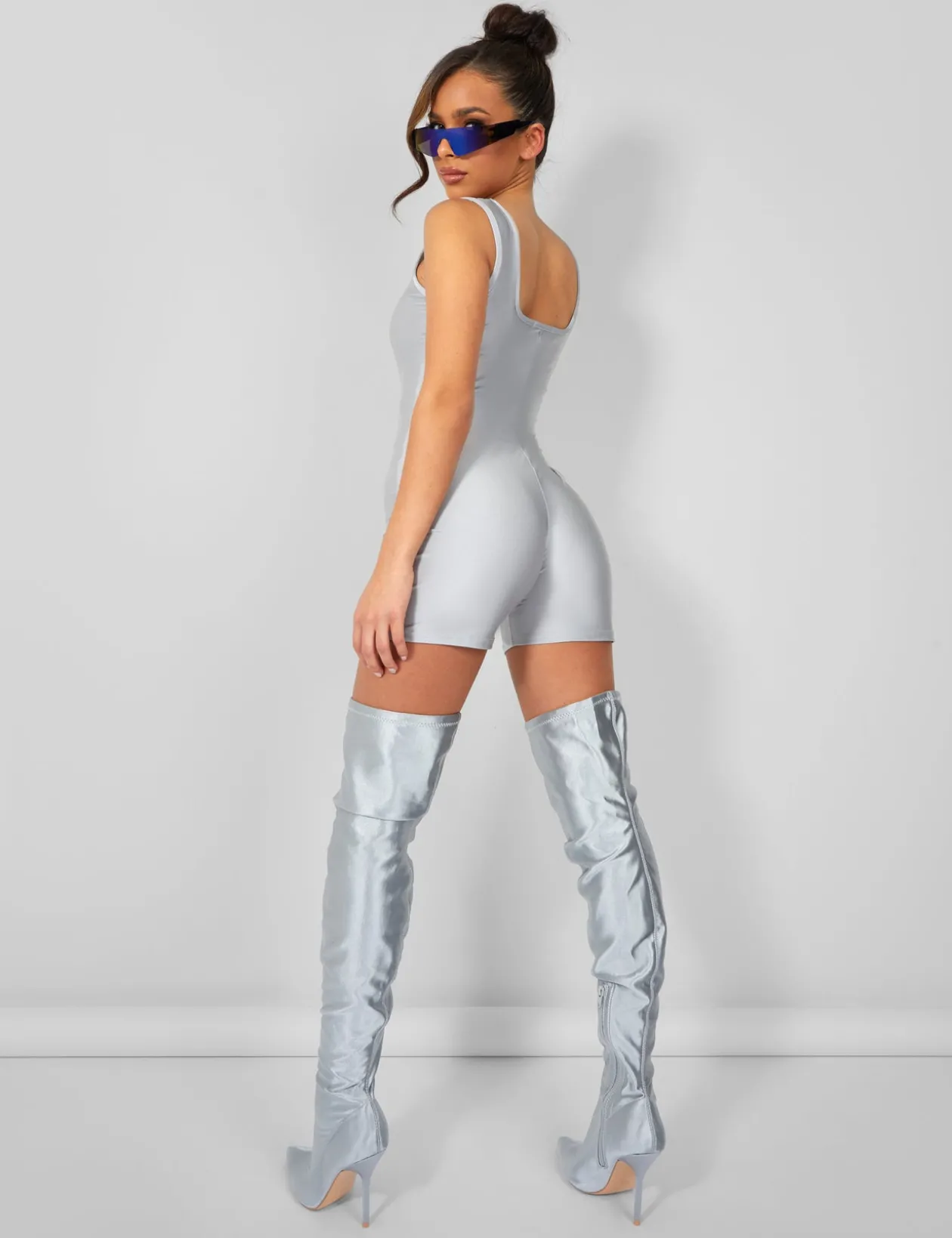 Public Desire Second Skin Square Neck Unitard | Women Jumpsuits & Playsuits