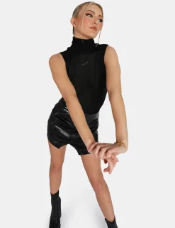Public Desire Sheer Knit Roll Neck Top In | Women Knitwear