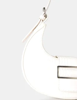 Public Desire Sicily Croc Pu Buckle Feature Hobo Shoulder Bag | Women Evening Bags