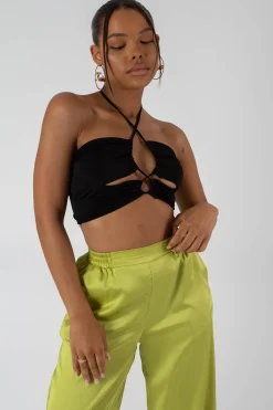 Public Desire Slinky Loop Ruching Crop Top | Women Tops