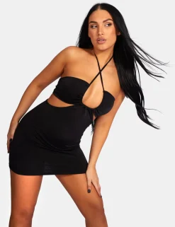 Public Desire Slinky Loop Ruching Sleeveless Mini Dress | Women Dresses