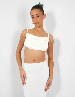 Public Desire Slinky Ruched Side Crop Top | Women Tops