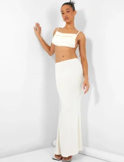 Public Desire Slinky Ruched Side Crop Top | Women Tops