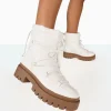 Public Desire Snowy Lace Up Chunky Sole Snow Ankle Boots | Women Chunky Boots