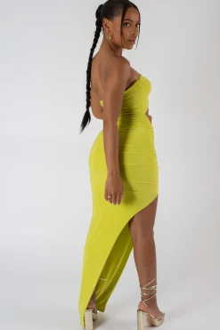 Public Desire Split Side Bandeau Slinky Maxi Dress | Women Dresses