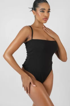 Public Desire Square Neck Ribbed Bodysuit | Women Bodysuits