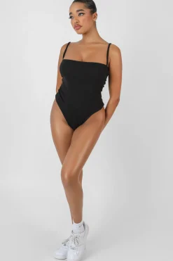 Public Desire Square Neck Ribbed Bodysuit | Women Bodysuits