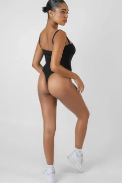 Public Desire Square Neck Ribbed Bodysuit | Women Bodysuits