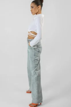 Public Desire Strappy Tie Waist Cropped Polo Shirt | Women Tops