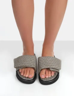 Public Desire Sweeter Print Padded Slide Sandals | Women Chunky Sandals